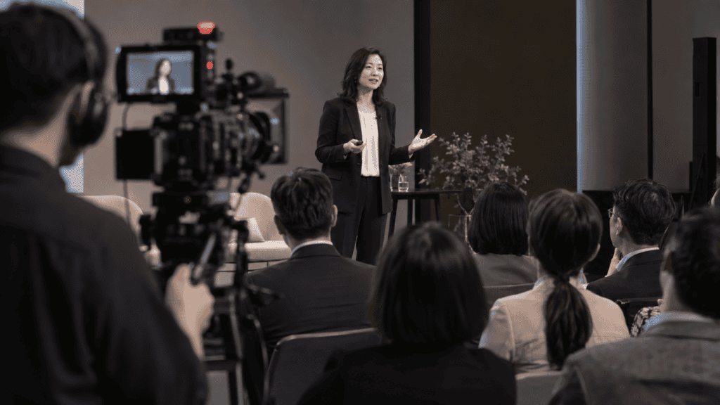 Illustrative event video production production scene