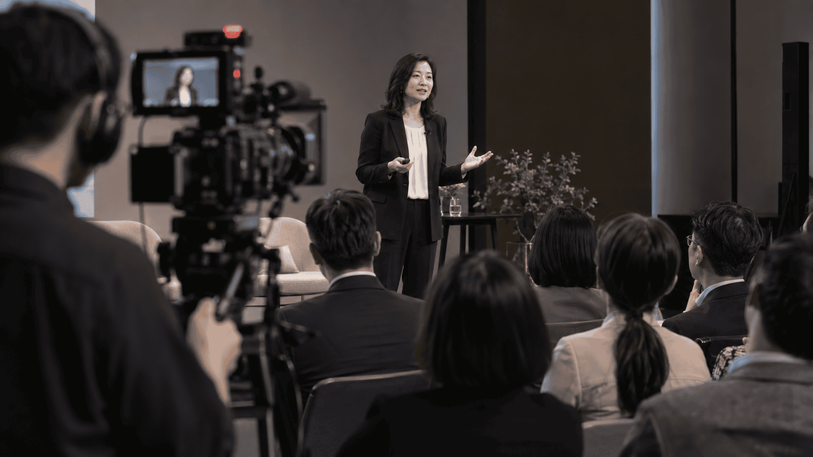 Illustrative event video production production scene