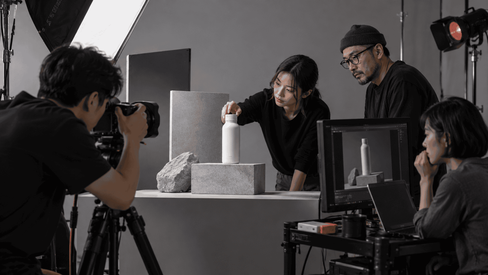 Illustrative product videos production scene