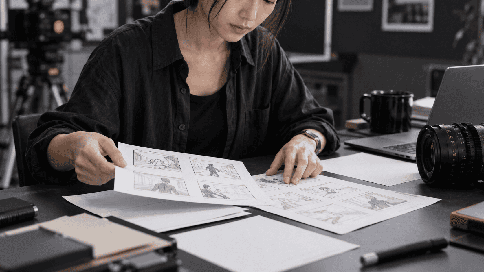 Illustrative video production brief production scene